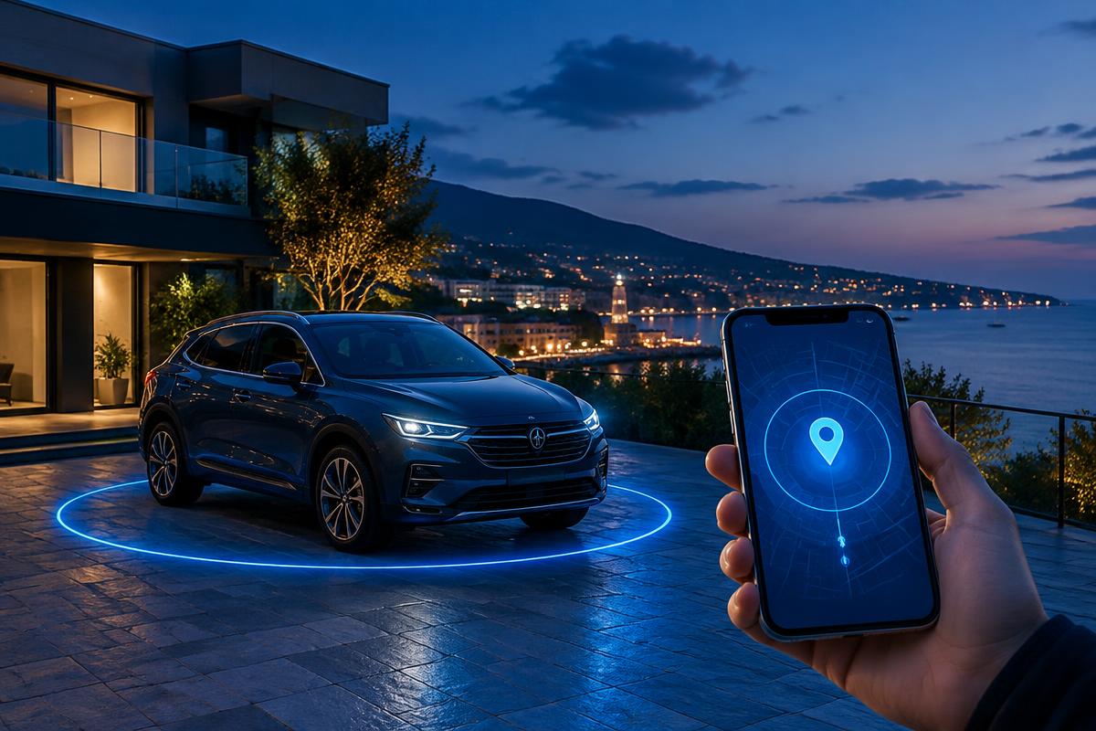 Private vehicle protected by GPS.al location tracking and a mobile app