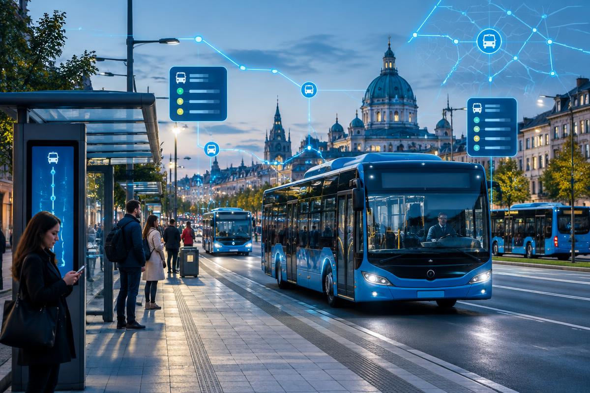 Connected city buses providing live passenger information